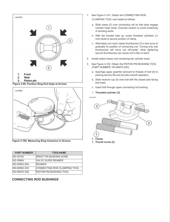 Technical diagram and instructions for assembling a mechanical component, likely from a repair manual.