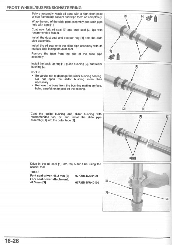 Technical diagram of a front wheel assembly with labeled parts on a white background
