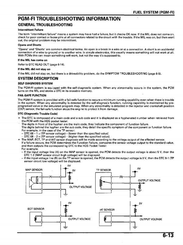 Technical document on fuel system troubleshooting for a vehicle, including text and wiring diagram.
