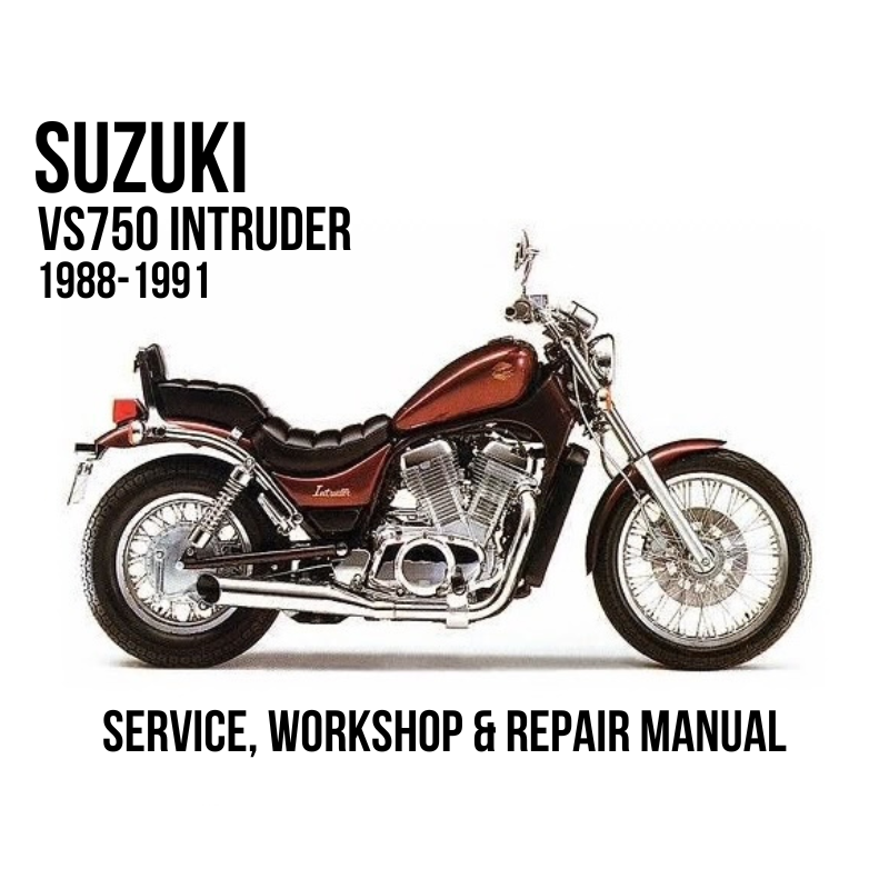 Suzuki VS750 Intruder 1988-1991 Service, Workshop & Repair Manual maroon cruiser motorcycle