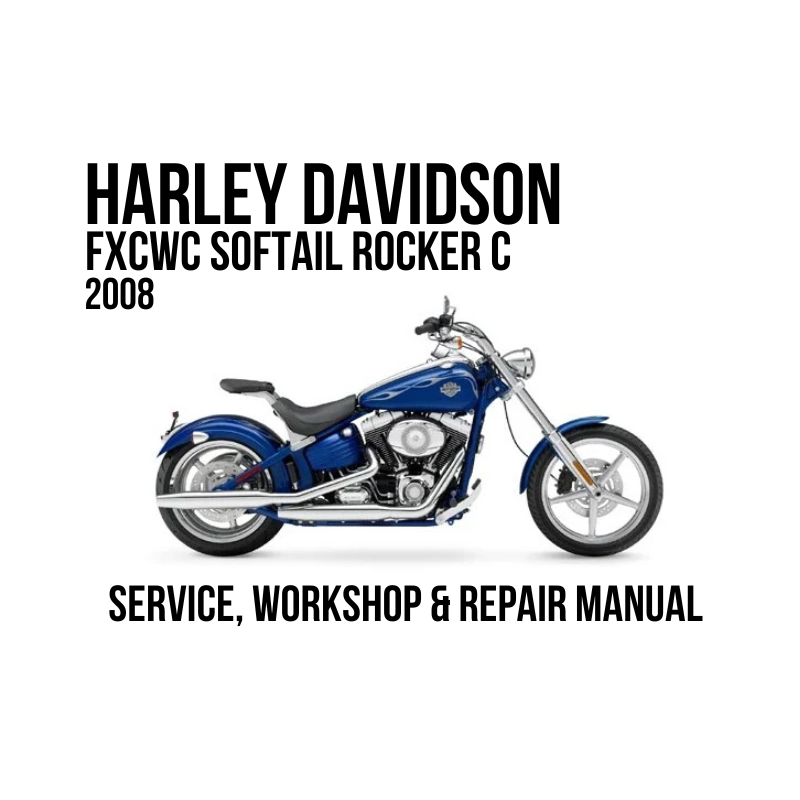 Harley-Davidson FXSTC Softail Custom 1993-1994 service, workshop, and repair manual cover graphic on a white background, featuring a side view of the motorcycle with bold black text.