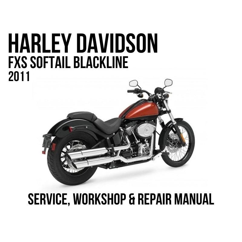 Harley-Davidson FXS Softail Blackline 2011 Service, Workshop & Repair Manual showing orange Softail Blackline motorcycle
