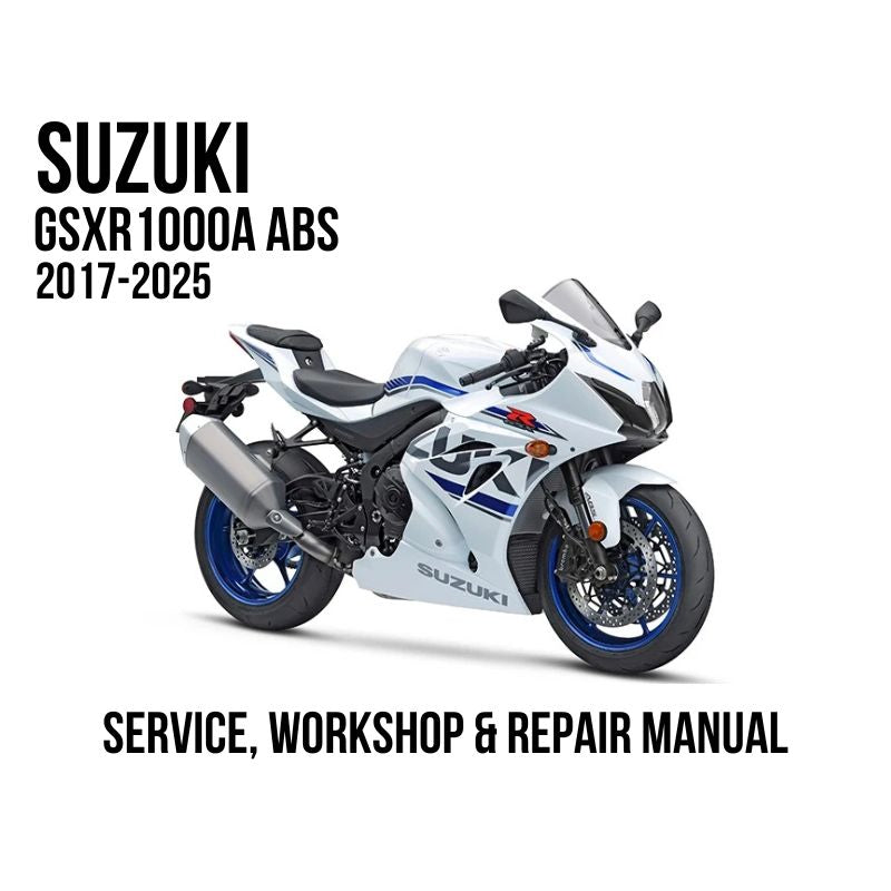 Suzuki GSXR1000A ABS 2017-2025 Service, Workshop & Repair Manual white sport motorcycle