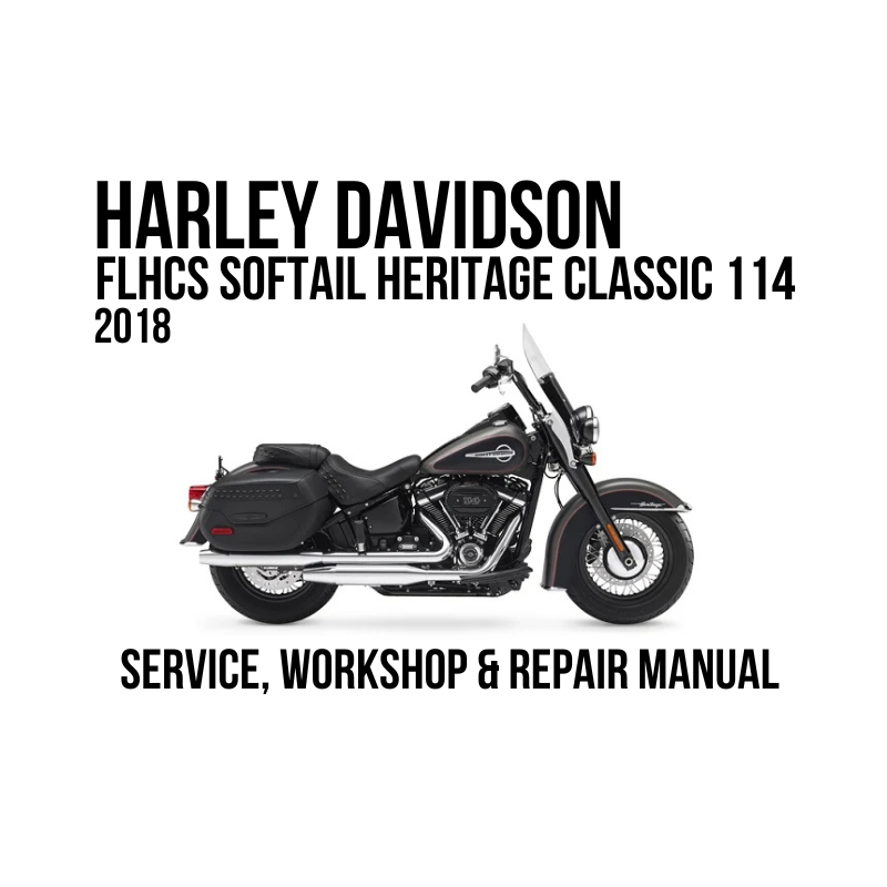 Harley-Davidson FLSB Softail Sport Glide 2019 motorcycle shown in side profile with large black text reading 'HARLEY DAVIDSON FLSB SOFTAIL SPORT GLIDE 2019' above and 'SERVICE, WORKSHOP & REPAIR MANUAL' below on a white background.
