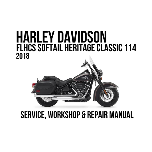 Harley-Davidson FLSB Softail Sport Glide 2019 motorcycle shown in side profile with large black text reading 'HARLEY DAVIDSON FLSB SOFTAIL SPORT GLIDE 2019' above and 'SERVICE, WORKSHOP & REPAIR MANUAL' below on a white background.