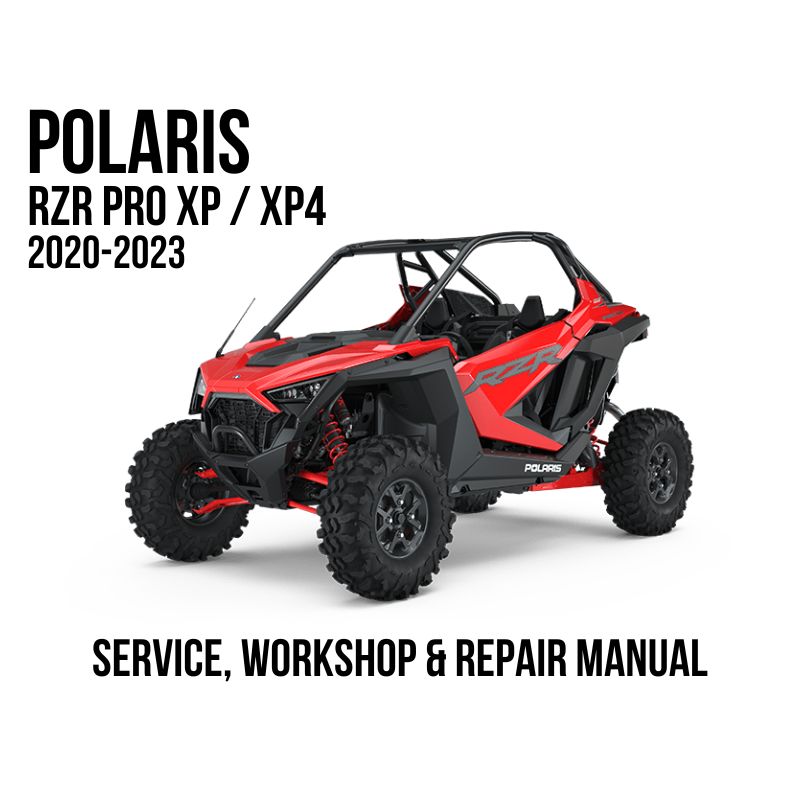 Polaris RZR Pro XP / XP4 2020-2023 Service, Workshop & Repair Manual showing red RZR Pro XP UTV