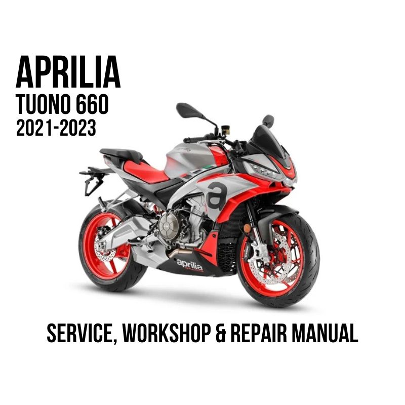 Aprilia Tuono 660 2021-2023 Service, Workshop & Repair Manual silver and red naked sport motorcycle