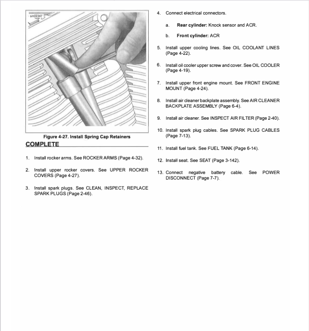 A printed page from an automotive service manual showing a labeled exploded-view diagram of an spring retainer on a white background with black text and line drawings.
