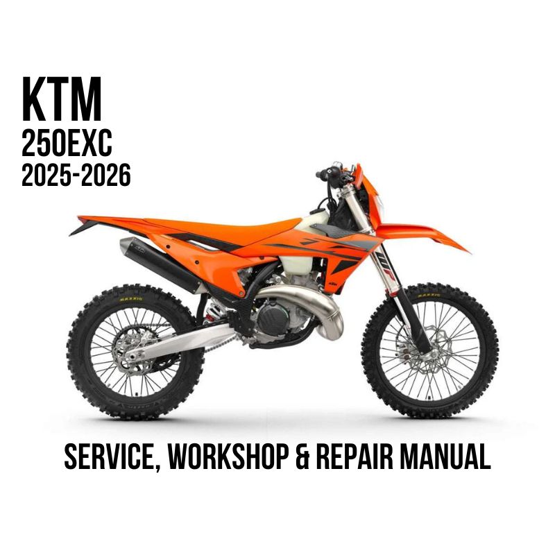 KTM 250EXC 2025-2026 Service, Workshop & Repair Manual orange enduro motorcycle