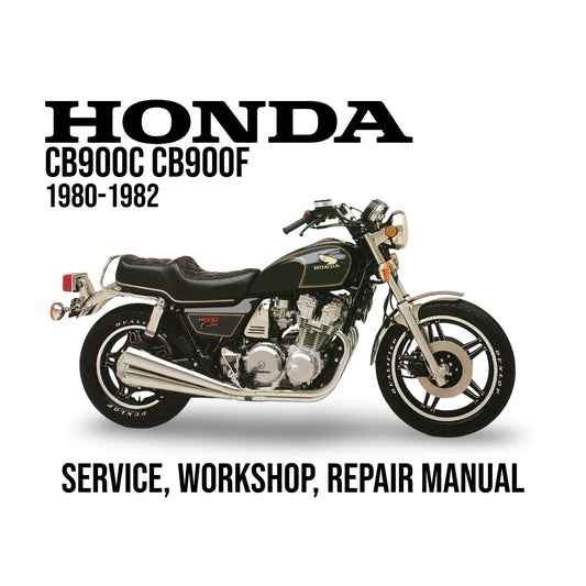 Honda CB900C CB900F service, workshop, repair manual cover with motorcycle illustration.