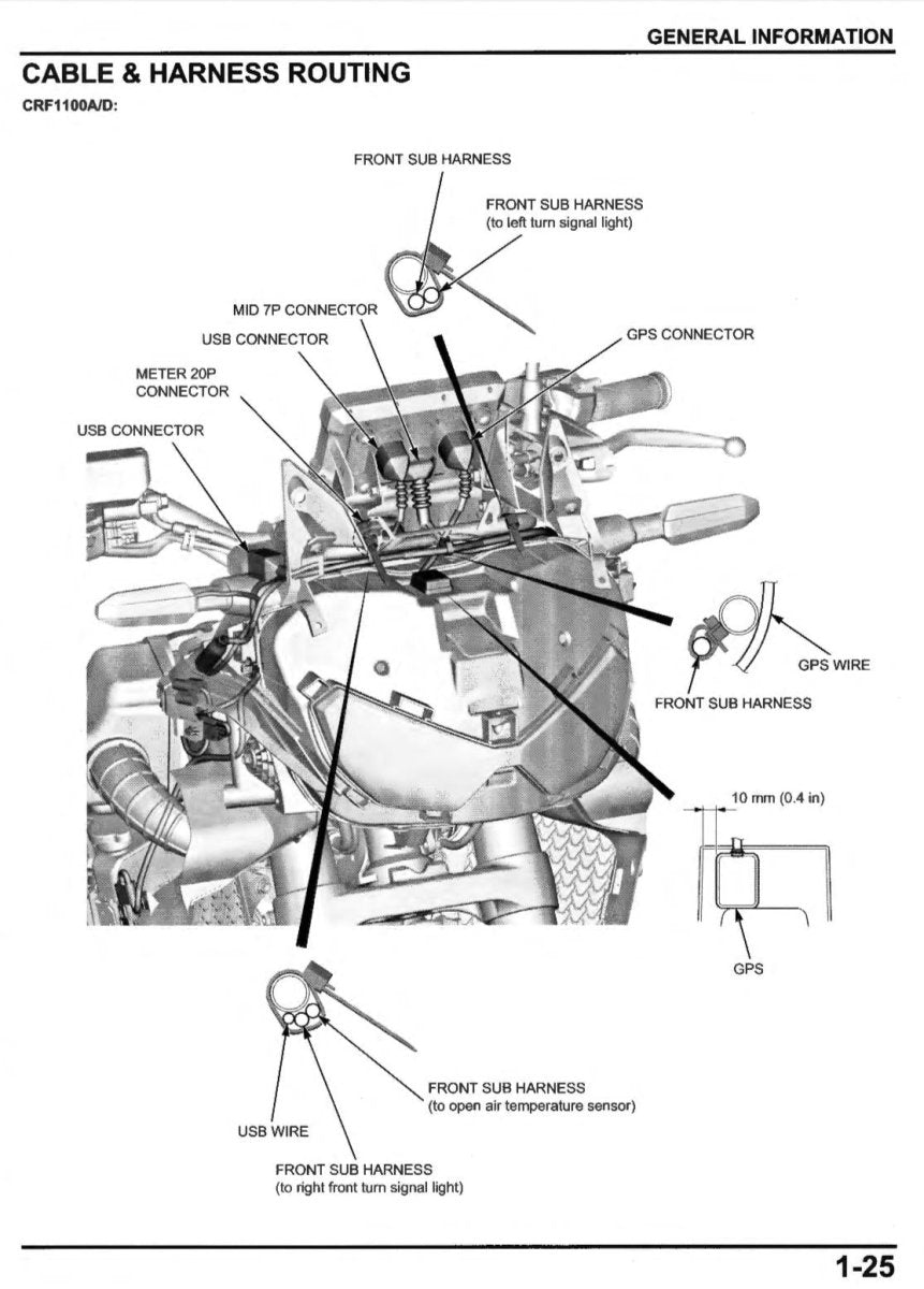 Technical diagram of cable and harness routing for a vehicle's dashboard system.
