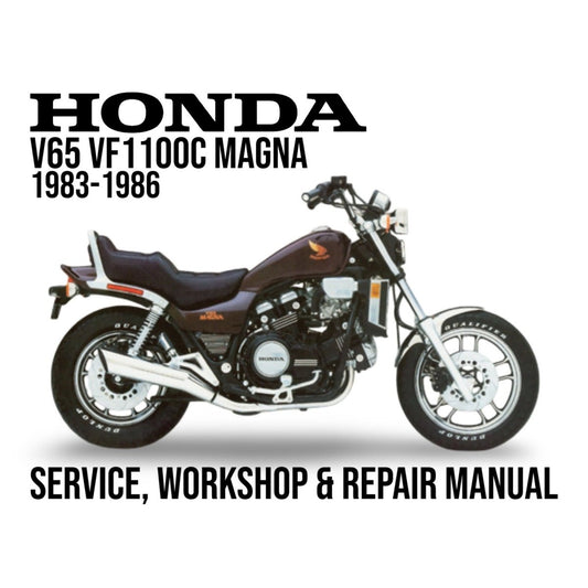 Honda V65 VF1100C Magna repair manual cover with motorcycle illustration on a white background