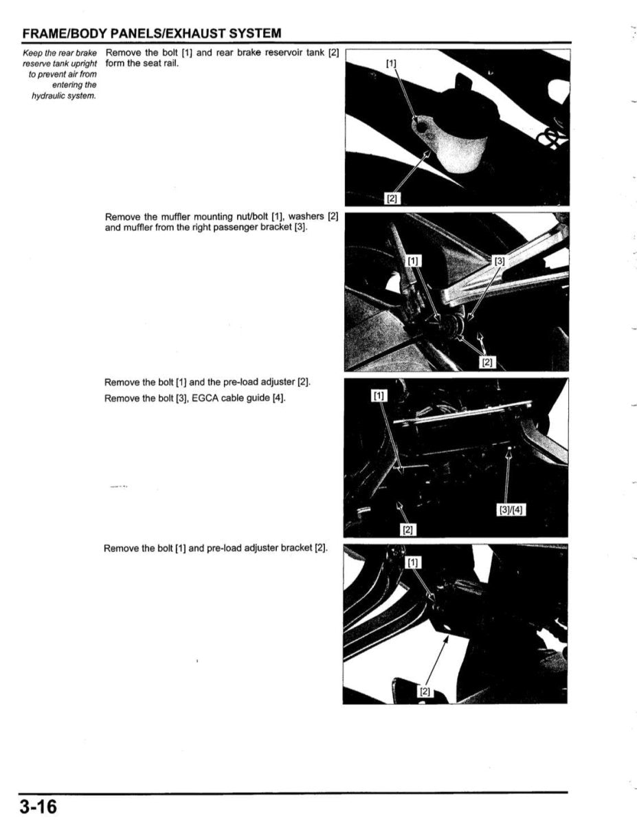Technical diagram of a vehicle exhaust system removal process on a white background
