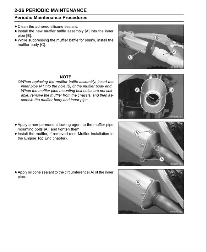 Kawasaki KX450F KXF450 2009-2011 Service Manual