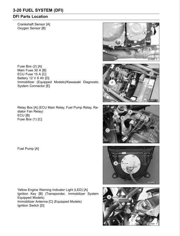 Technical diagram of a fuel system for a vehicle, showing parts and their locations.
