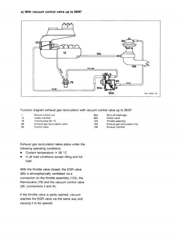 Technical diagram of exhaust gas recirculation system with text on a white background