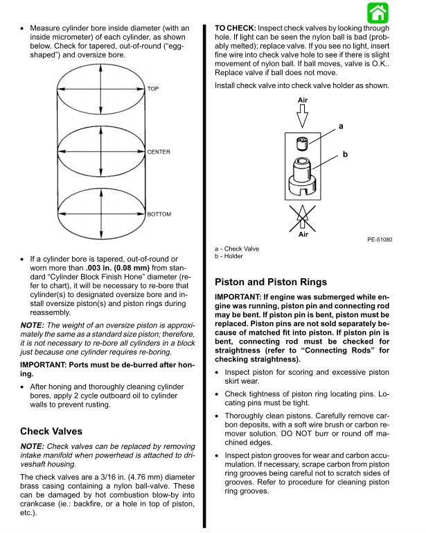 Mercury Mariner 2 Stroke 40 50 55 60 hp Outboard Engine Service Manual page sample 1
