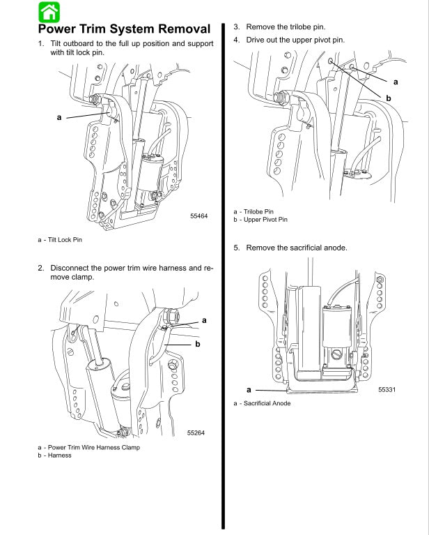 Mercury Mariner 2 Stroke 40 50 55 60 hp Outboard Engine Service Manual page sample 2