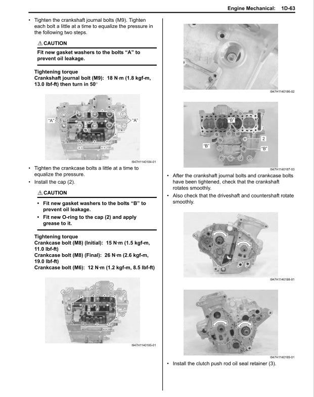Technical diagram and illustrations of engine components with text on a white background