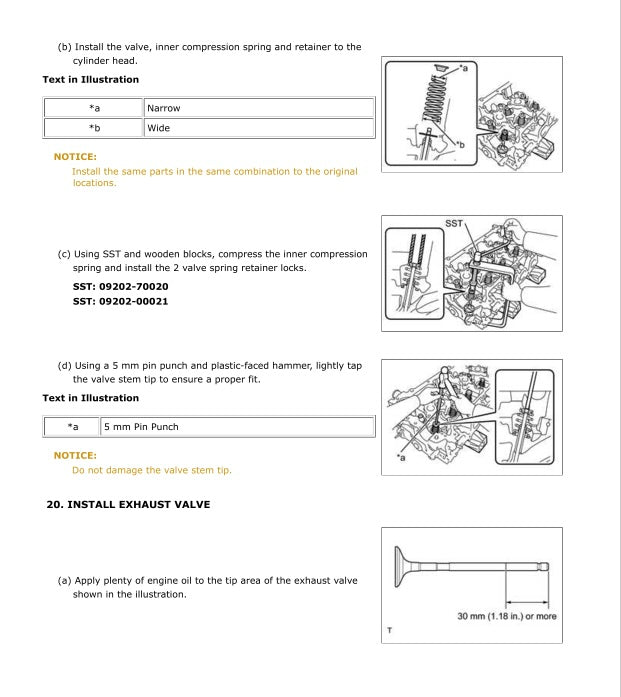 Technical instruction sheet with diagrams and text for installing a valve and related components.