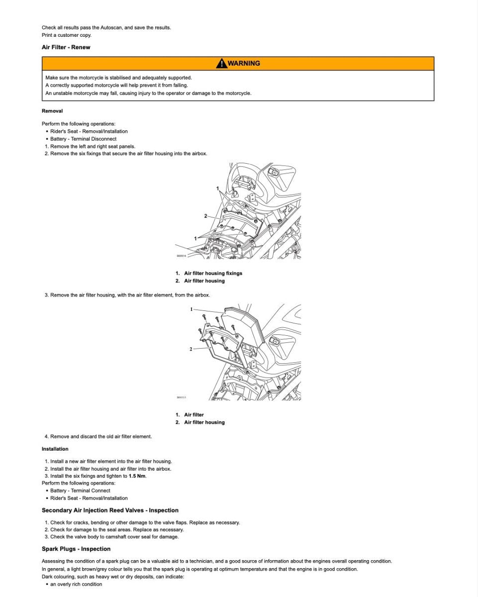 Technical manual or repair guide with diagrams and text on a white background
