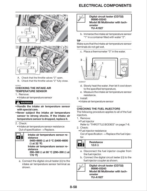 Technical manual page on electrical components with diagrams and text.