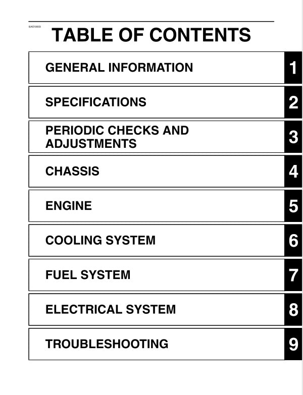 Yamaha XSR700 XSR 700 2016-2021 Service Manual