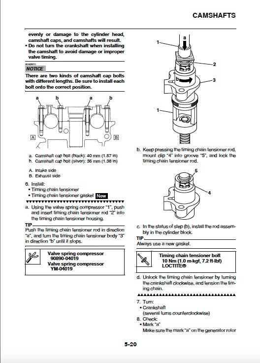 Yamaha YZF R1 R1F R1M R1MF 2015-2019 Service Manual