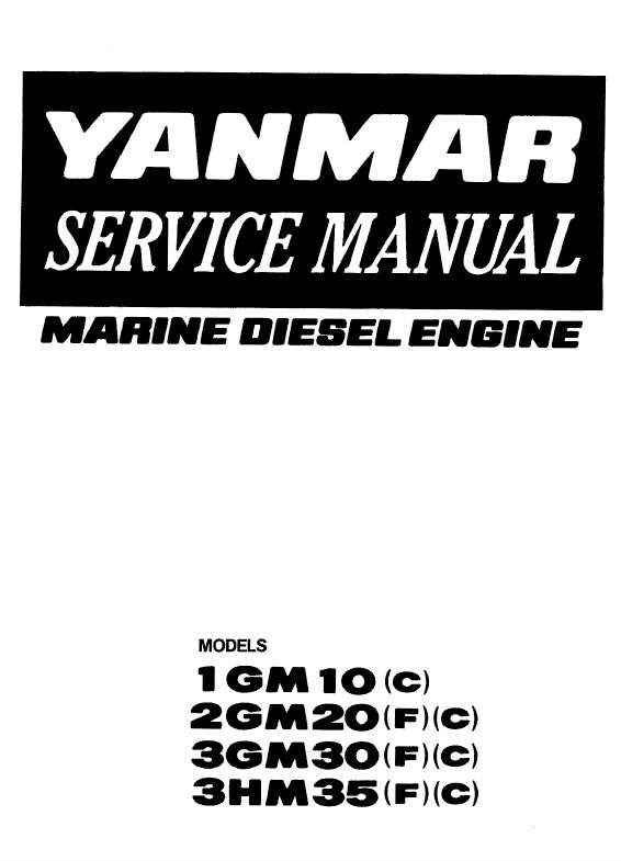 Yanmar service manual for marine diesel engines on a white background